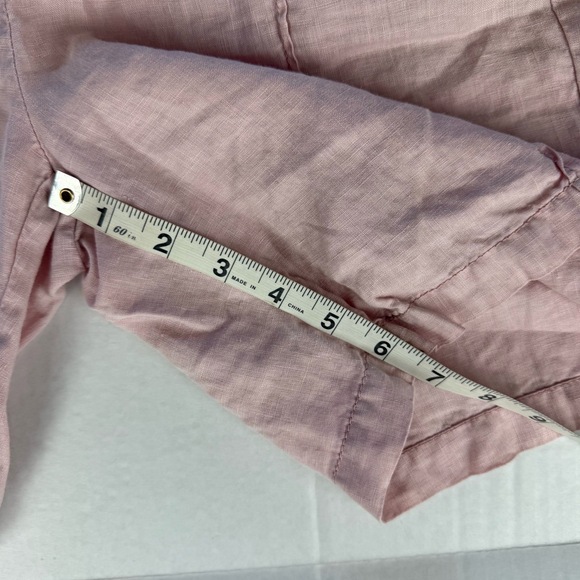 Michael Stars Blush Pink Linen Elastic Drawstring Waist Side Pockets Shorts XS - Picture 8 of 8